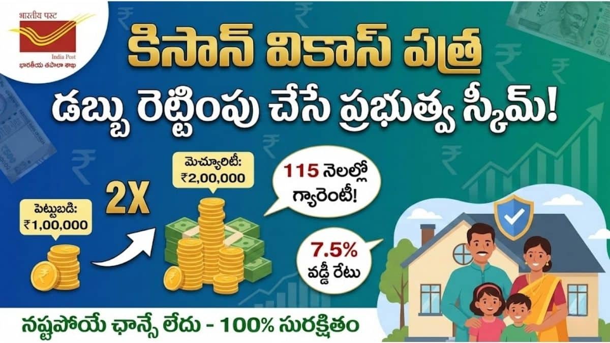Kisan Vikas Patra Double Money Scheme Details Telugu