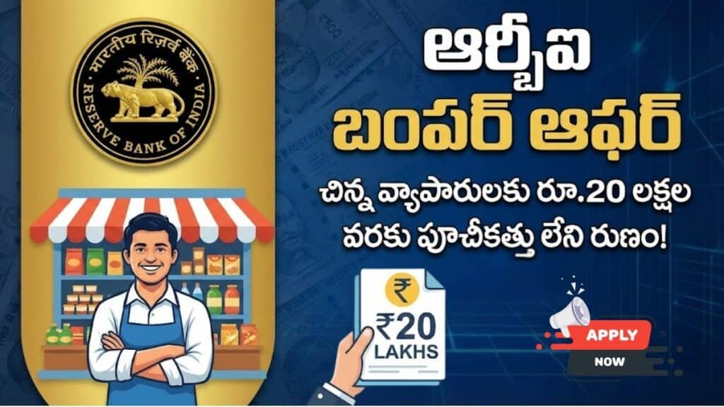 RBI Collateral Free Loan 20 Lakhs