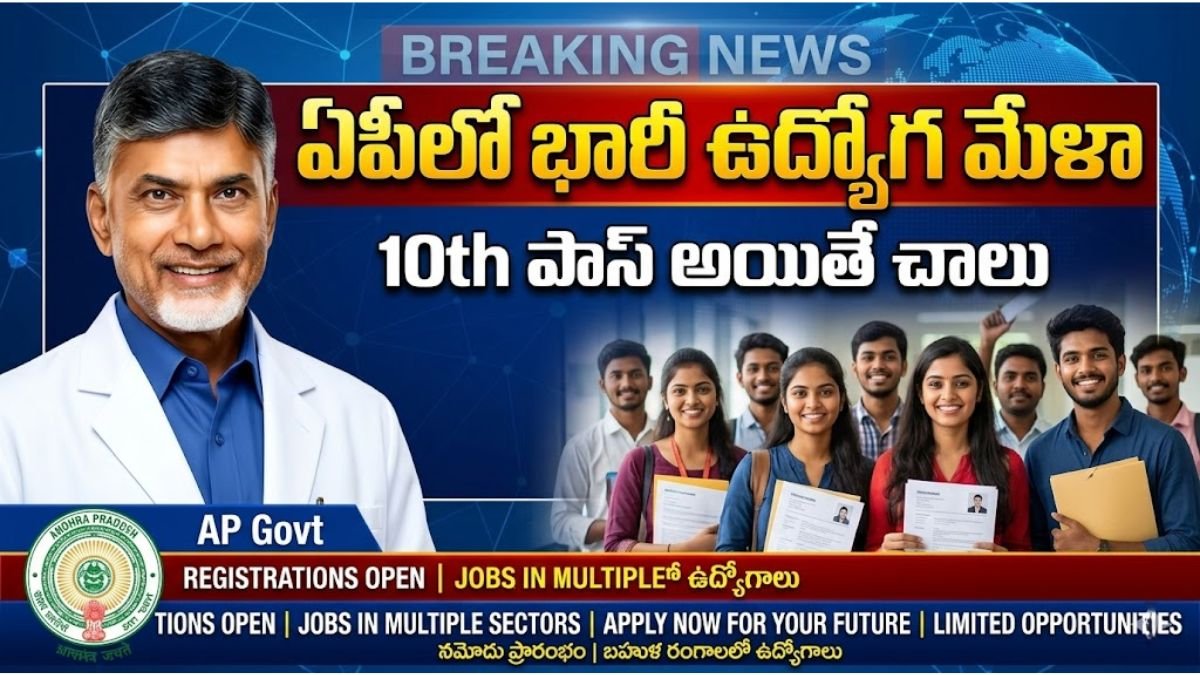 AP Job Mela 2026: ఏపీలో భారీ ఉద్యోగ మేళా 2026: 10th పాస్ అయితే చాలు, బోలెడన్ని ఉద్యోగాలు 1 AP Job Mela 2026 Apply Now