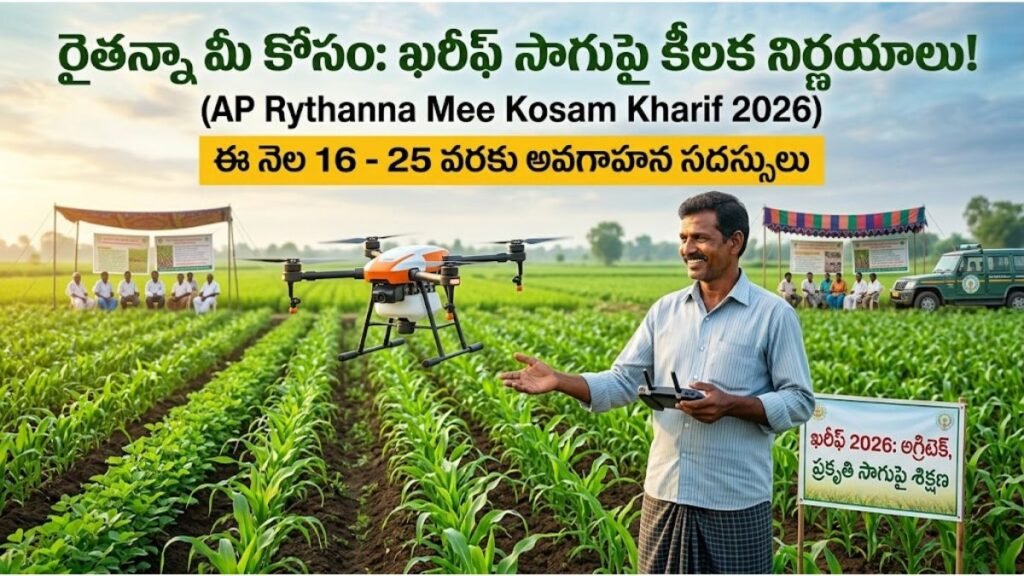 ఏపీ రైతన్నలకు గుడ్ న్యూస్: 'రైతన్నా మీ కోసం' ప్రారంభం.. ఖరీఫ్ సాగుపై కీలక నిర్ణయాలు ఇవే! | AP Rythanna Mee Kosam 5 AP Rythanna Mee Kosam Kharif 2026 Announcement Details