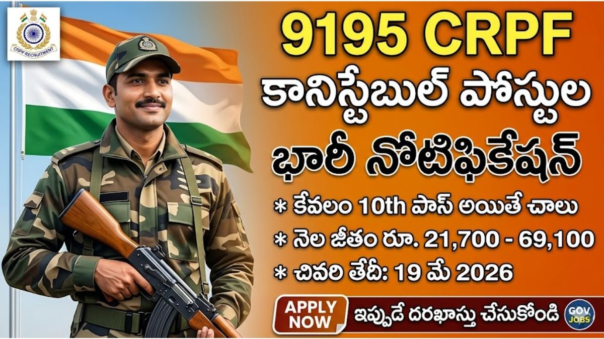 CRPF Constable Recruitment 2026 Apply Online