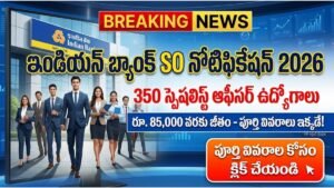 Indian Bank SO Recruitment 2026 Apply Online