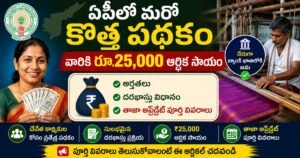Netannaku Bharosa పథకం కింద చేనేత కార్మికులకు రూ.25,000 ఆర్థిక సాయం వివరాలు చూపించే సమాచారం.