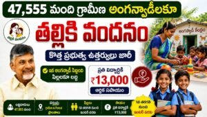 Thalliki Vandanam scheme extended to 47,555 rural Anganwadi staff in Andhra Pradesh with ₹13,000 student benefit