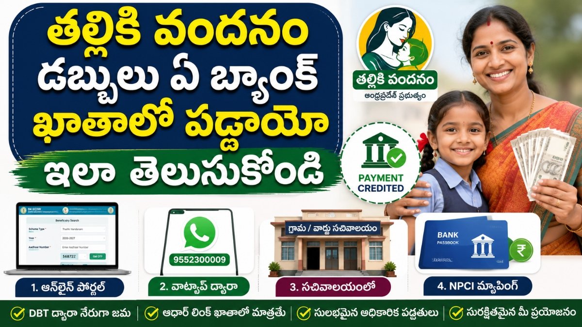 Thalliki Vandanam Bank Account Check Online Payment Status Guide